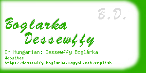 boglarka dessewffy business card