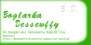 boglarka dessewffy business card